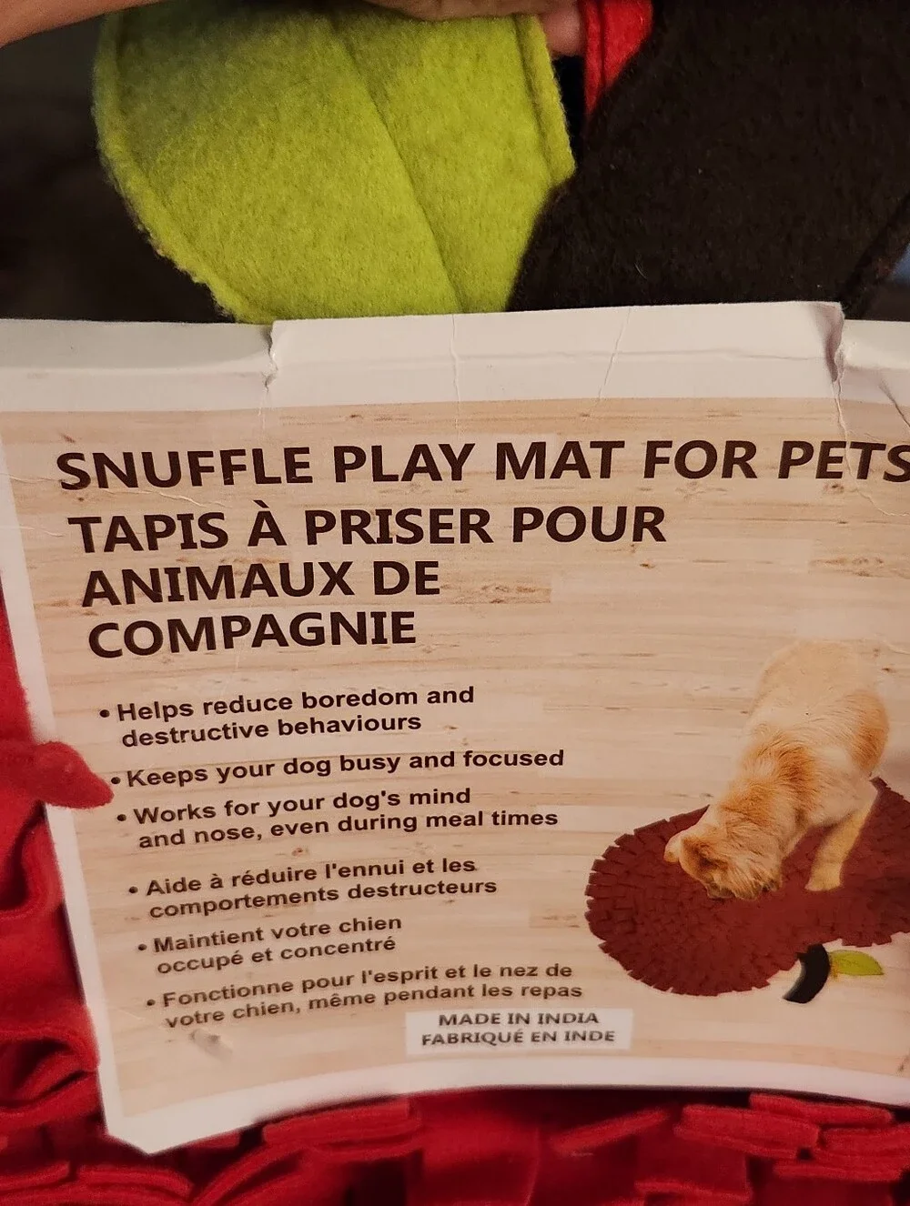 Snuffle Play Mat for Pets -  Apple Design